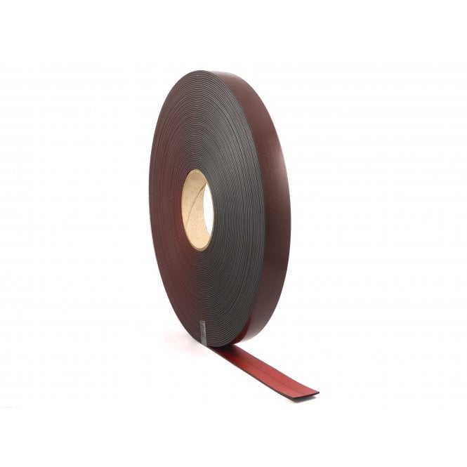 Guy's Magnets 25mm wide RED COATED flexible self adhesive magnetic strip 30 metre reel - B form