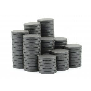 C8 20mm x 3mm ferrite disk magnet - craft fridge DIY MRO - PACK OF 50