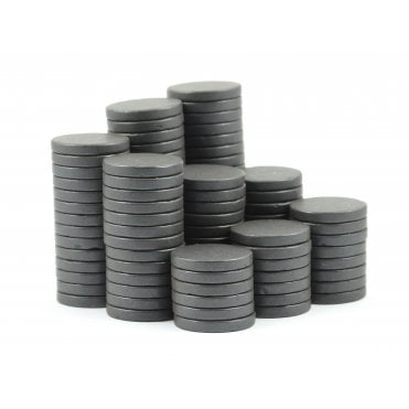 C8 20mm x 3mm ferrite disk magnet - craft fridge DIY MRO - PACK OF 50